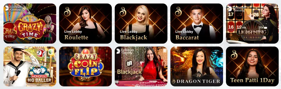 Jeux de casino en direct JustBit Casino