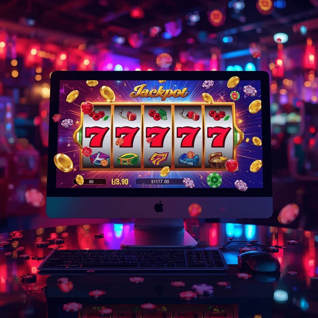 slots sur le moniteur JUSTBIT CASINO