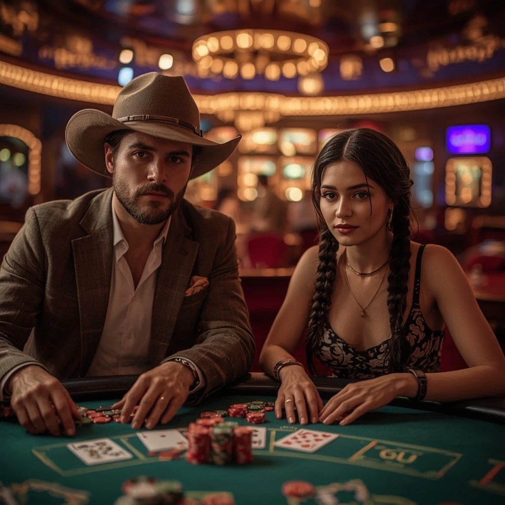 photo de deux joueurs de poker JUSTBIT CASINO